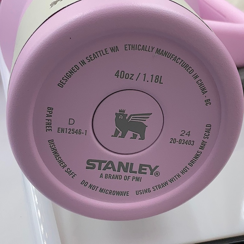 Brand New Stanley 40oz Quencher H2.0 Tumbler Cherry Blossom Pink - Picture 9 of 10